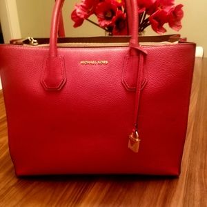 Michael Kors Red Leather Tote